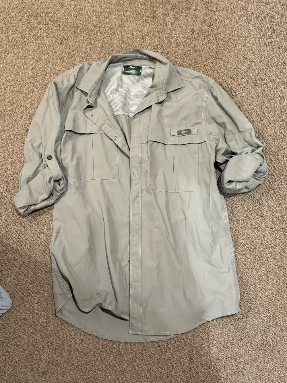 G.H. Bass & Co. Light Gray Men's Lightweight Shirt Vented
